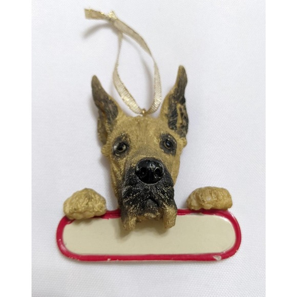 New Great Dane Dog 3d Christmas tree Ornament Personalized name plate - Picture 1 of 3